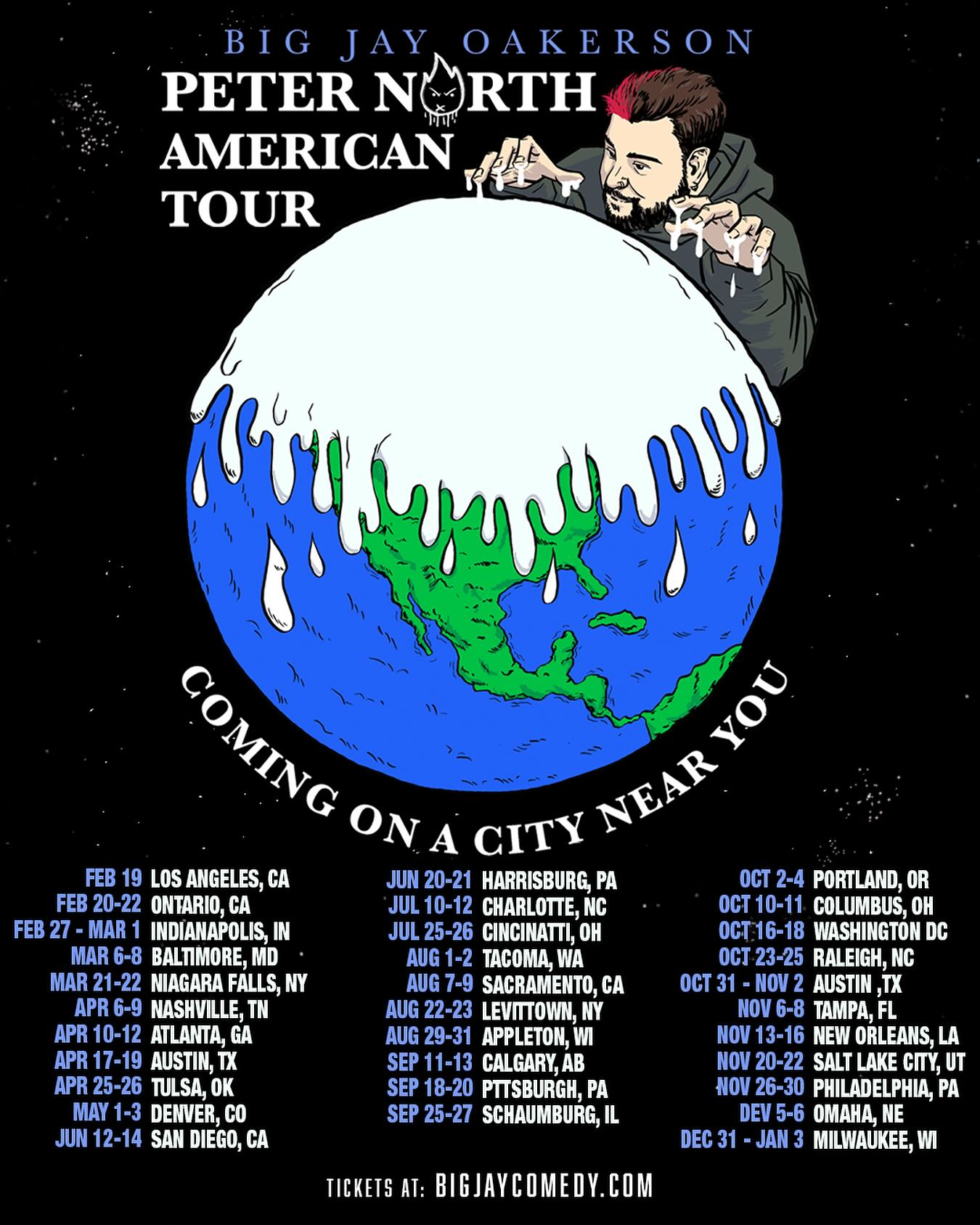 Big Jay Oakerson Peter North American Tour Poster 2025